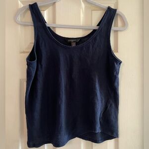 Banana Republic Linen High Low Cross Hem Crop Tank Top:M